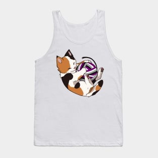 Asexual Pride Calico Cat Tank Top